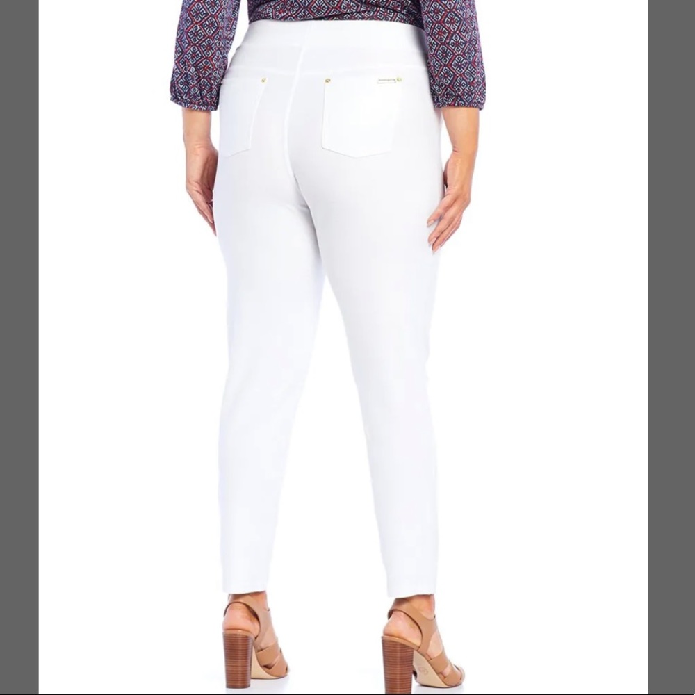 Michael Kors White High-Waist Ankle Pants